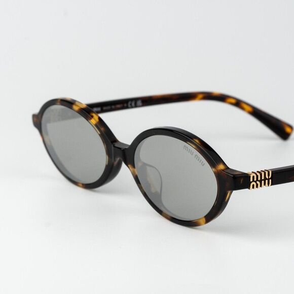 Miu Miu REGARD Women Sunglasses Havana Grey Mirror Silver MU04ZSF VAU07F REGARD main image 6